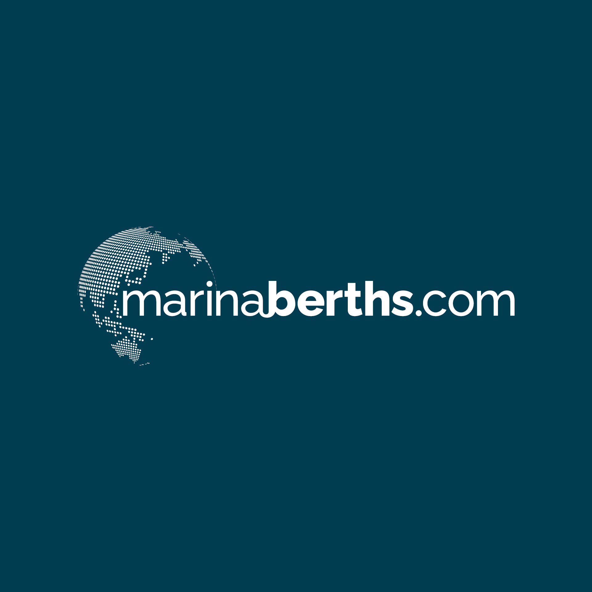 Marina Berths logo on blue background